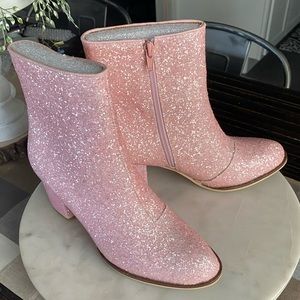 Corkys Razzle Dazzle Boots in Pink Glitter NIB